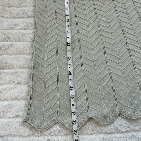 NWT Joie Ivory Shevron Knitted Metallic High Neck Dress Sz XS Festive Holidays - Picture 11 of 14